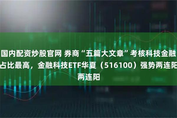 国内配资炒股官网 券商“五篇大文章”考核科技金融占比最高，金融科技ETF华夏（516100）强势两连阳